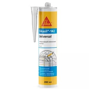 Универсальный силиконовый герметик белый Sikasil-142 Universal, 280 мл