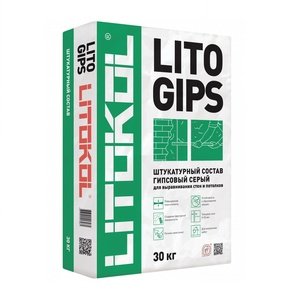 Штукатурка гипсовая Litokol Litogips серый, 30 кг